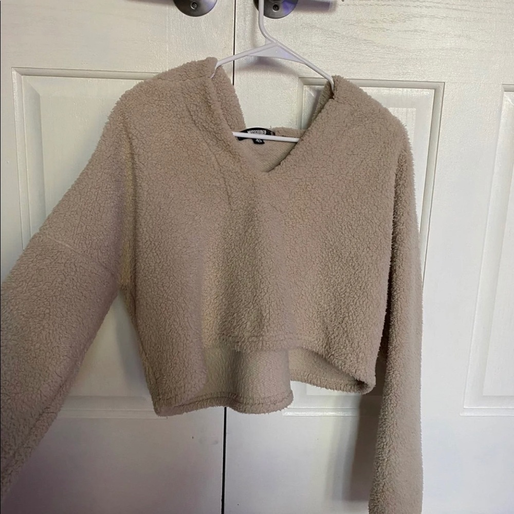 Missguided Cropped Sherpa